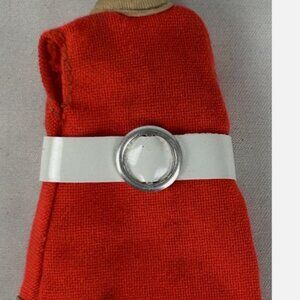 Vintage 70s Red Stewardess Airline Dress Belt Topper Dawn Doll Jessica Original